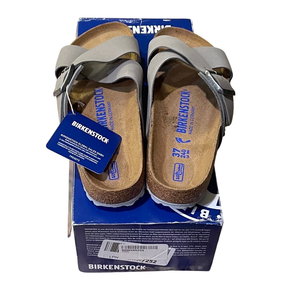 NWT/NIB Womens Birkenstock Siena II Big Buckle Dove Gray Size 37/US 6-6.5 - Picture 5 of 7